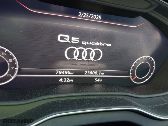2019 Audi Q5 Premium Plus with VIN WA1BNAFY9K2047851, listed as a IAAI auction lot 41643955 with 79,496 mi miles. Bid and sale history available at carsss.com. Image 7.