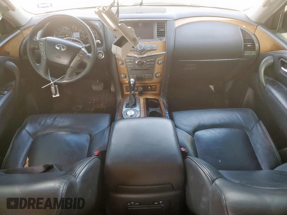 2014 Infiniti QX80 with VIN JN8AZ2NF9E9556026, listed as a Copart auction lot 58064825 with 177,104 mi miles and Salvage title. Bid and sale history available at DreamBid. Image 8.