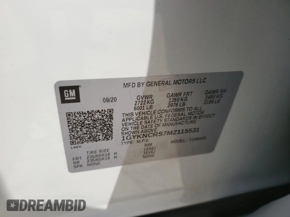 2021 Cadillac XT5 FWD Premium Luxury z VIN 1GYKNCRS7MZ115531, wystawiony jako Copart lot #53611095 z przebiegiem 34 931 mil mil oraz Szkoda całkowita • Salvage title. Historia ofert i sprzedaży dostępna na DreamBid. Obrazek 13.
