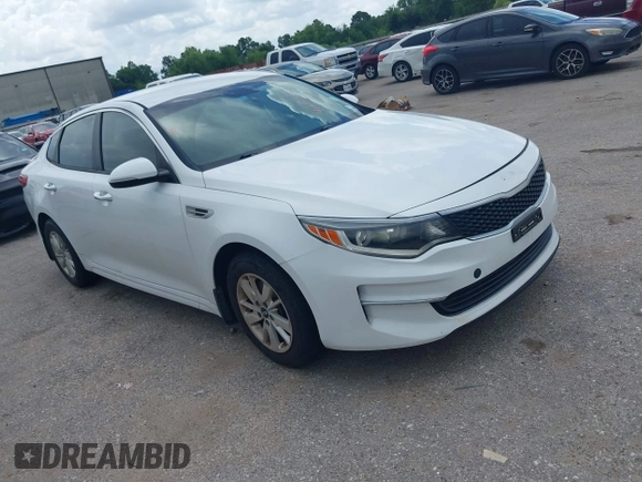 2018 Kia Optima S with VIN 5XXGT4L32JG184893, listed as a IAAI auction lot 42680521 with 55,225 mi miles and . Bid and sale history available at DreamBid. Image 1.