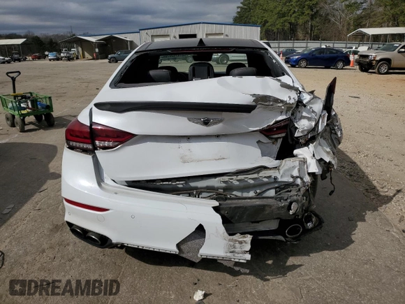 2019 Genesis G80 3.3T Sport with VIN KMHGN4JB0KU295809, listed as a Copart auction lot 47528785 with 85,173 mi miles and Salvage Title. Bid and sale history available at carsss.com. Image 6.