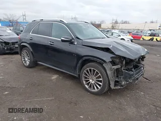 2021 Mercedes-Benz GLE 350 with VIN 4JGFB4KB1MA382934, listed as a IAAI auction lot 40929788 with 48,377 mi miles and . Bid and sale history available at DreamBid. Image 1.