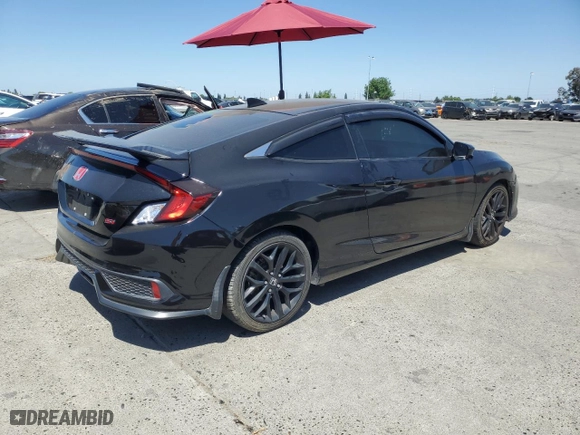 2020 Honda Civic Si Coupe with VIN 2HGFC3A57LH754592, listed as a Copart auction lot 55496204 with 83,046 mi miles and Salvage Title. Bid and sale history available at carsss.com. Image 3.
