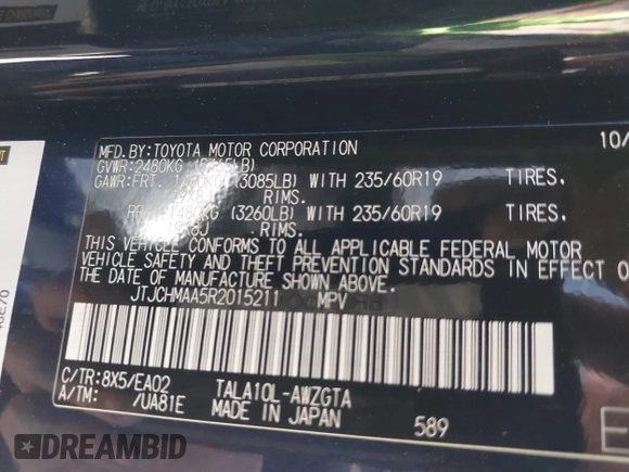 2024 Lexus RX 350 z VIN JTJCHMAA5R2015211, wystawiony jako IAAI lot #42048604 z przebiegiem 4 441 mil mil oraz . Historia ofert i sprzedaży dostępna na DreamBid. Obrazek 9.