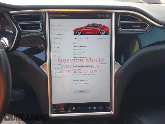 2014 Tesla Model S 60 z VIN 5YJSA1H16EFP42727, wystawiony jako IAAI lot #42544475 z przebiegiem 166 877 mil mil oraz . Historia ofert i sprzedaży dostępna na DreamBid. Obrazek 19.