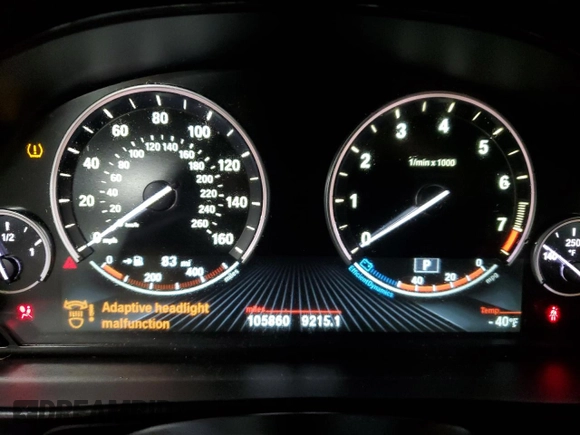 2014 BMW 5 Series 535i xDrive with VIN WBA5B3C55ED539624, listed as a Copart auction lot 86991524 with 105,860 mi miles and Salvage Title. Bid and sale history available at carsss.com. Image 9.