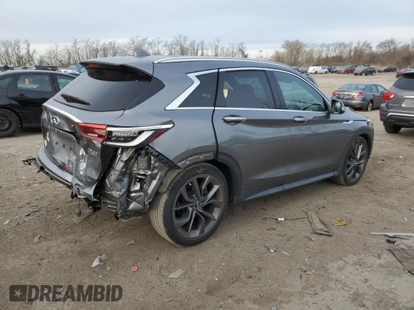 2019 Infiniti QX50 LUXE with VIN 3PCAJ5M32KF141112, listed as a Copart auction lot 44783113 with 37,636 mi miles. Bid and sale history available at carsss.com. Image 3.