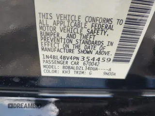 2023 Nissan Altima S with VIN 1N4BL4BV4PN354459, listed as a IAAI auction lot 42102997 with 39,426 mi miles and . Bid and sale history available at carsss.com. Image 9.