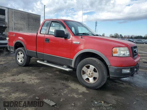 2005 Ford F-150 XL with VIN 1FTRF14505NA21605, listed as a Copart auction lot 81748944 with 206,317 mi miles and Salvage title. Bid and sale history available at DreamBid. Image 4.
