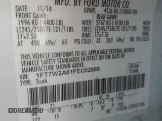 2015 Ford F-250 XL z VIN 1FT7W2A61FEC02885, wystawiony jako Copart lot #51786935 z przebiegiem 176 639 mil mil oraz Czysty tytuł • Clean title. Historia ofert i sprzedaży dostępna na DreamBid. Obrazek 12.