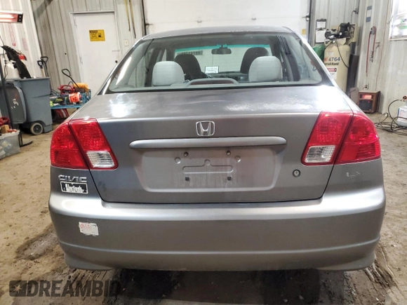 2004 Honda Civic LX with VIN 2HGES16594H615805, listed as a Copart auction lot 49741785 with 194,216 mi miles and Salvage Title. Bid and sale history available at carsss.com. Image 6.