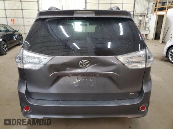 2017 Toyota Sienna SE with VIN 5TDXZ3DC2HS816940, listed as a Copart auction lot 52924865 with 205,900 mi miles and Salvage Title. Bid and sale history available at carsss.com. Image 6.