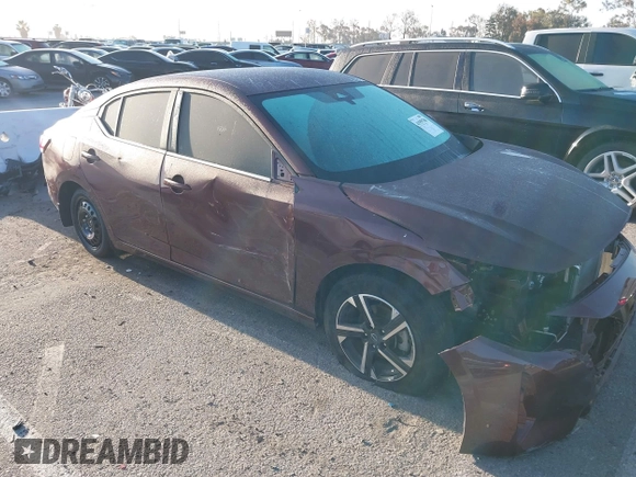 2024 Nissan Sentra SV with VIN 3N1AB8CV7RY263242, listed as a IAAI auction lot 41959700 with 9,296 mi miles and . Bid and sale history available at DreamBid. Image 13.