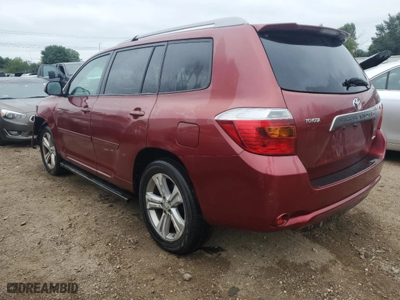 2009 Toyota Highlander Sport with VIN JTEES43A692116005, listed as a Copart auction lot 66279264 with 129,139 mi miles and Salvage Title. Bid and sale history available at carsss.com. Image 2.