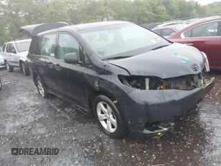 2014 Toyota Sienna L with VIN 5TDZK3DC1ES452065, listed as a IAAI auction lot 42328789 with Not provided miles and . Bid and sale history available at DreamBid. Image 1.