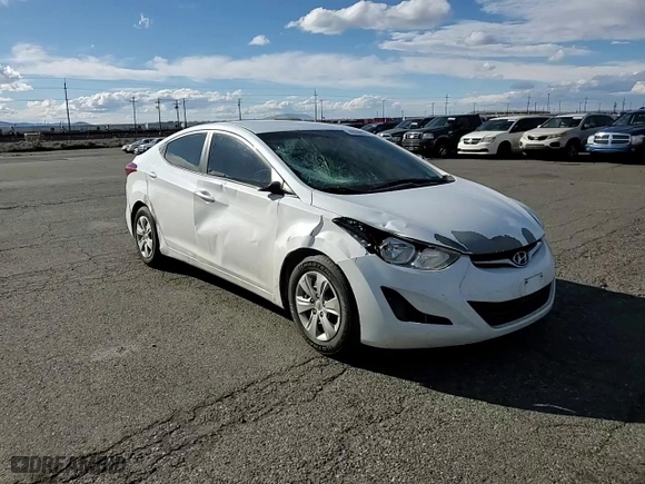 2016 Hyundai Elantra SE with VIN 5NPDH4AE4GH676749, listed as a Copart auction lot 48598855 with 0 mi miles and Salvage Title. Bid and sale history available at carsss.com. Image 10.