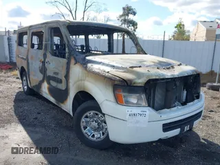 2018 Nissan NV SV z VIN 5BZBF0AA1JN850819, wystawiony jako IAAI lot #41817972 z przebiegiem Nie podano mil oraz . Historia ofert i sprzedaży dostępna na DreamBid. Obrazek 1.
