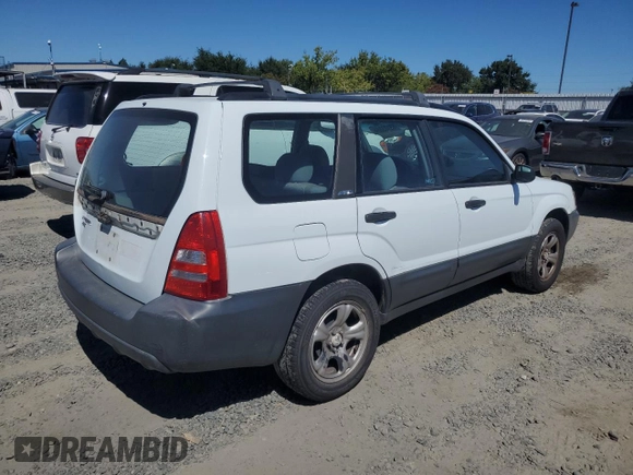 2003 Subaru Forester X with VIN JF1SG63653H739190, listed as a Copart auction lot 63123384 with 156,162 mi miles and Salvage Title. Bid and sale history available at carsss.com. Image 3.