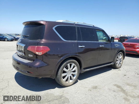 2012 Infiniti QX56 8-passenger z VIN JN8AZ2NC0C9316897, wystawiony jako Copart lot #57865465 z przebiegiem 96 031 mil mil oraz Czysty tytuł • Clean title. Historia ofert i sprzedaży dostępna na DreamBid. Obrazek 3.