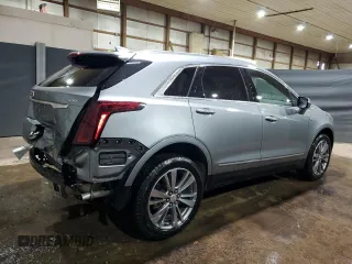 2025 Cadillac XT5 FWD Premium Luxury with VIN 1GYKNCRS9SZ120579, listed as a Copart auction lot 47656605 with 6,136 mi miles and Clean Title. Bid and sale history available at DreamBid. Image 3.