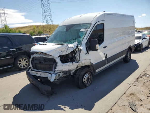 2020 Ford Transit Cargo with VIN 1FTBR2C80LKB64188, listed as a Copart auction lot 71403784 with Not Provided miles and Salvage Title. Bid and sale history available at carsss.com. Image 1.