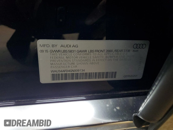2016 Audi A8 3.0T z VIN WAU34AFD4GN009134, wystawiony jako Copart lot #89312175 z przebiegiem 164 842 mil mil oraz Czysty tytuł • Clean title. Historia ofert i sprzedaży dostępna na DreamBid. Obrazek 12.