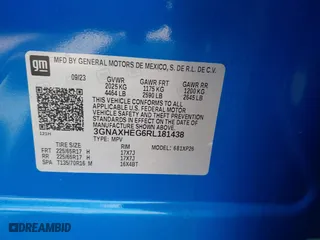 2024 Chevrolet Equinox LS with VIN 3GNAXHEG6RL181438, listed as a IAAI auction lot 41577654 with 7,459 mi miles. Bid and sale history available at carsss.com. Image 9.