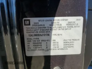 2010 GMC Acadia SLT2 with VIN 1GKLVNED2AJ121796, listed as a Copart auction lot 53673825 with 188,101 mi miles and Clean Title. Bid and sale history available at carsss.com. Image 13.