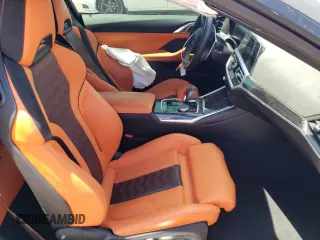 2022 BMW M4 Competition xDrive with VIN WBS43AZ0XNCJ24180, listed as a Copart auction lot 54622474 with 0 mi miles and Salvage Title. Bid and sale history available at carsss.com. Image 7.