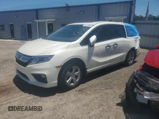 2018 Honda Odyssey EX-L z VIN 5FNRL6H78JB104144, wystawiony jako Copart lot #51513935 z przebiegiem 76 507 mil mil oraz Szkoda całkowita • Salvage title. Historia ofert i sprzedaży dostępna na DreamBid. Obrazek 1.