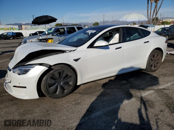 2022 Tesla Model S with VIN 5YJSA1E59NF469984, listed as a Copart auction lot 38543354 with Not provided miles and . Bid and sale history available at DreamBid. Image 1.