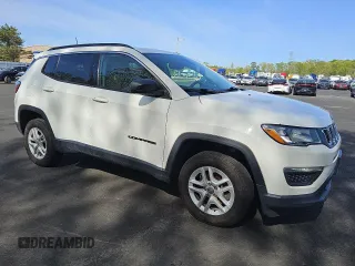 2019 Jeep Compass Sport with VIN 3C4NJDAB8KT752755, listed as a Copart auction lot 55169765 with 77,176 mi miles and Clean title. Bid and sale history available at DreamBid. Image 4.