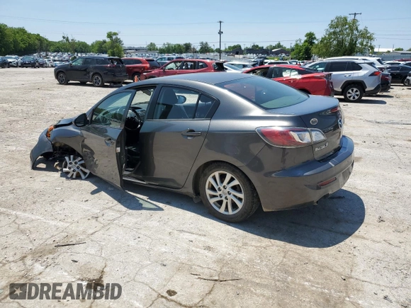 2012 Mazda 3 i Touring with VIN JM1BL1V77C1700351, listed as a Copart auction lot 59268645 with Not provided miles and Salvage title. Bid and sale history available at DreamBid. Image 2.