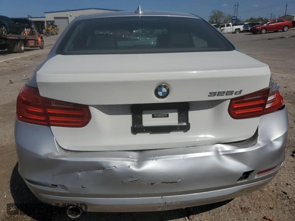 2014 BMW 3 Series 320i xDrive with VIN WBA3C3G58ENS70849, listed as a Copart auction lot 52045365 with 0 mi miles and Salvage Title. Bid and sale history available at carsss.com. Image 6.