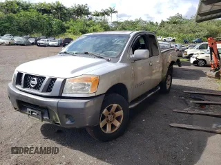 2008 Nissan Titan XE with VIN 1N6AA06C48N328732, listed as a Copart auction lot 58243675 with 199,284 mi miles and Salvage title. Bid and sale history available at DreamBid. Image 1.