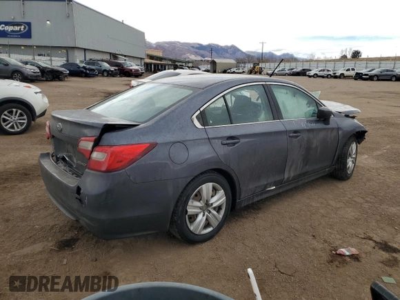 2016 Subaru Legacy 2.5i with VIN 4S3BNBA63G3012824, listed as a Copart auction lot 45487775 with 0 mi miles and Salvage Title. Bid and sale history available at carsss.com. Image 3.