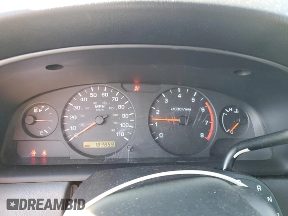 2001 Nissan Frontier XE with VIN 1N6DD26S01C360523, listed as a Copart auction lot 42606965 with 183,859 mi miles and Salvage title. Bid and sale history available at DreamBid. Image 9.