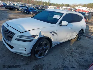 2023 Genesis GV80 with VIN KMUHCESC9PU123083, listed as a IAAI auction lot 41166075 with 20,216 mi miles. Bid and sale history available at carsss.com. Image 18.