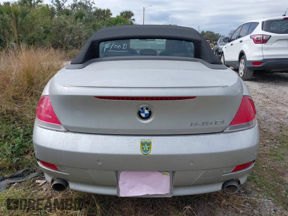 2005 BMW 6 Series 645Ci with VIN WBAEK73475B322960, listed as a IAAI auction lot 41044973 with Not Provided miles. Bid and sale history available at carsss.com. Image 15.
