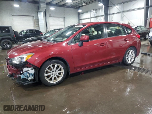 2014 Subaru Impreza Premium z VIN JF1GPAC63E8234969, wystawiony jako Copart lot #58352905 z przebiegiem 80 399 mil mil oraz Szkoda całkowita • Salvage title. Historia ofert i sprzedaży dostępna na DreamBid. Obrazek 1.