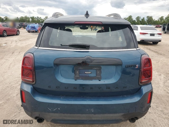 2022 MINI Countryman Cooper S with VIN WMZ83BR05N3N36893, listed as a Copart auction lot 71615954 with 37,695 mi miles and Salvage Title. Bid and sale history available at carsss.com. Image 6.