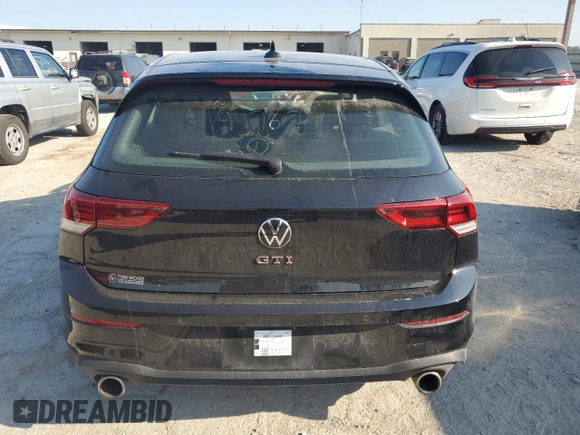 2022 Volkswagen Golf GTI SE with VIN WVWN87CD7NW199767, listed as a Copart auction lot 70205224 with 51,550 mi miles and Salvage Title. Bid and sale history available at carsss.com. Image 6.