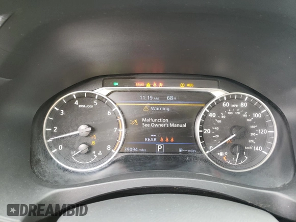 2024 Nissan Altima 2.5 SV with VIN 1N4BL4DV5RN306646, listed as a Copart auction lot 53910185 with 39,094 mi miles and Salvage Title. Bid and sale history available at carsss.com. Image 9.