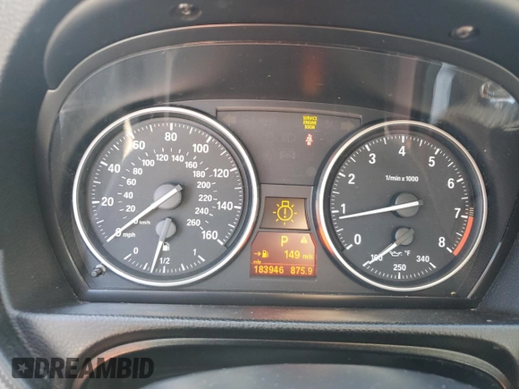 2009 BMW 3 Series 328i xDrive with VIN WBAWV53559P081062, listed as a Copart auction lot 74375004 with 183,946 mi miles and Salvage Title. Bid and sale history available at carsss.com. Image 9.