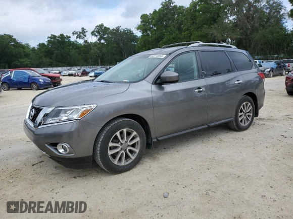 2015 Nissan Pathfinder SV with VIN 5N1AR2MN7FC689601, listed as a Copart auction lot 52215845 with 117,809 mi miles and Salvage Title. Bid and sale history available at carsss.com. Image 1.