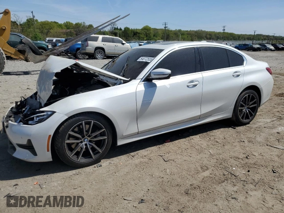 2021 BMW 3 Series 330i xDrive with VIN 3MW5R7J05M8C06619, listed as a Copart auction lot 54072555 with 25,208 mi miles and Salvage title. Bid and sale history available at DreamBid. Image 1.