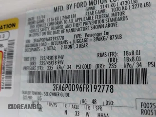 2015 Ford Fusion Titanium with VIN 3FA6P0D96FR192778, listed as a IAAI auction lot 41643030 with 141,805 mi miles. Bid and sale history available at carsss.com. Image 9.