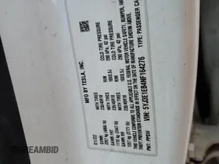 2022 Tesla Model 3 Long Range with VIN 5YJ3E1EB4NF164276, listed as a Copart auction lot 45802865 with 56,836 mi miles and Salvage Title. Bid and sale history available at DreamBid. Image 14.