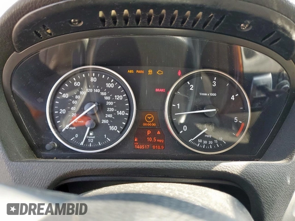 2012 BMW X5 35d with VIN 5UXZW0C57CL664245, listed as a Copart auction lot 58356885 with 148,517 mi miles and Clean title. Bid and sale history available at DreamBid. Image 9.