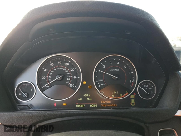 2015 BMW 4 Series 435i with VIN WBA3R1C50FK193552, listed as a Copart auction lot 86738244 with 105,887 mi miles and Salvage Title. Bid and sale history available at DreamBid. Image 9.